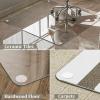 imageHARRITPURE Tempered Glass Floor Mat  46x46 inch Square Office Chair Mat for Carpet Clear Glass Mat for Hardwood FloorCarpeted Floors 15quot ThickClearsquare
