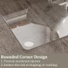 imageHARRITPURE Tempered Glass Floor Mat  46x46 inch Square Office Chair Mat for Carpet Clear Glass Mat for Hardwood FloorCarpeted Floors 15quot ThickClearsquare