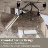 imageHARRITPURE Tempered Glass Floor Mat  46x46 inch Square Office Chair Mat for Carpet Clear Glass Mat for Hardwood FloorCarpeted Floors 15quot ThickClear