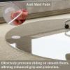 imageHARRITPURE Tempered Glass Floor Mat  46x46 inch Square Office Chair Mat for Carpet Clear Glass Mat for Hardwood FloorCarpeted Floors 15quot ThickClear
