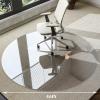 imageHARRITPURE Tempered Glass Floor Mat  46x46 inch Square Office Chair Mat for Carpet Clear Glass Mat for Hardwood FloorCarpeted Floors 15quot ThickClear