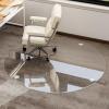 imageHARRITPURE Tempered Glass Floor Mat  46x46 inch Square Office Chair Mat for Carpet Clear Glass Mat for Hardwood FloorCarpeted Floors 15quot ThickClear