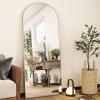 imageHARRITPURE 76quotx34quot Arched Full Length Mirror Free Standing Leaning Mirror Hanging Mounted Mirror Aluminum Frame Modern Simple Home Decor for Living Room Bedroom Cloakroom GoldSilver