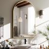 imageHARRITPURE Arched Wall Mirror  30quotx40quot Arch Bathroom Mirror Metal Frame Vanity Mirror for Bedroom Entryway Dresser Decor BlackGold