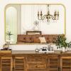 imageHARRITPURE Rectangular Bathroom Mirror 38x26 Black Bathroom Wall Mirror Aluminum Frame WallMounted Mirrors for Entryway Bedroom Living RoomGold