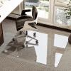 imageHARRITPURE Tempered Glass Floor Mat  46x46 inch Square Office Chair Mat for Carpet Clear Glass Mat for Hardwood FloorCarpeted Floors 15quot ThickClearsquare