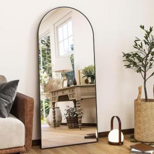 imageHARRITPURE 76quotx34quot Arched Full Length Mirror Free Standing Leaning Mirror Hanging Mounted Mirror Aluminum Frame Modern Simple Home Decor for Living Room Bedroom Cloakroom GoldBlack