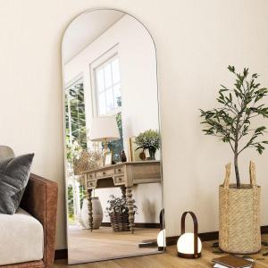 imageHARRITPURE 76quotx34quot Arched Full Length Mirror Free Standing Leaning Mirror Hanging Mounted Mirror Aluminum Frame Modern Simple Home Decor for Living Room Bedroom Cloakroom GoldSilver