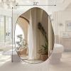 imageHARRITPURE Irregular Wall Mirror 22quotx32quot Black Asymmetrical Bathroom Mirror Wood Framed Modern Decorative Vanity Mirrors for Bedroom Living Room EntrywayBlackirregular